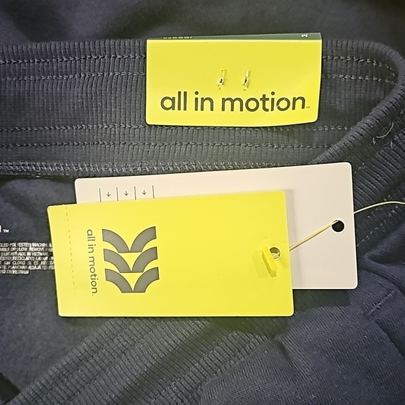 Men's Cotton Fleece Joggers - All in Motion  Navy, size M - Picture 3 of 3